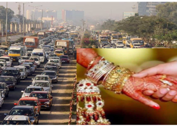 ट्रैफिक जाम का फायदा उठाकर कार में दुल्हन को छोड़कर भाग गया दूल्हा