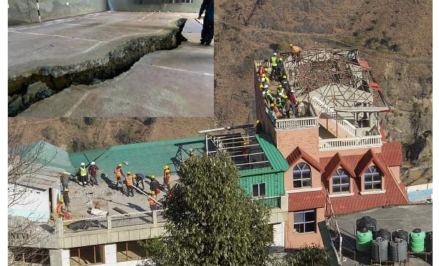 बद्रीनाथ में जमीन 1 फुट धंसी जोशीमठ की दरारें बढ़ी