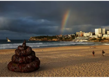 बोंडी बीच पर पॉटी का बना ढेर…लोग छू-छूकर ले रहे सेल्फी!