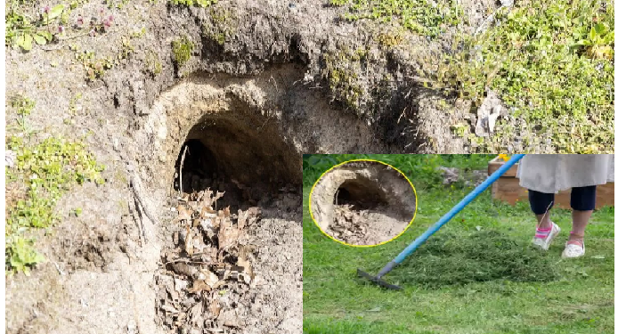 ब्रिटेन में कपल के गार्डन के अंदर एक पूरी सुरंग निकल आई