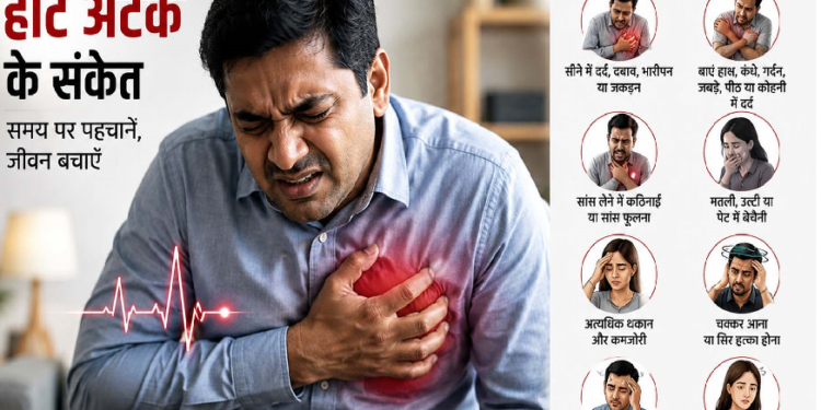हार्ट अटैक से पहले के संकेत पहचान कर बचाई जा सकती है जान